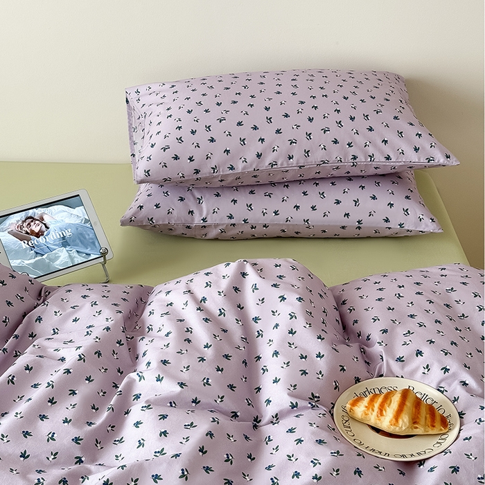 91家纺网 家纺一手货源 找家纺 Mr.pig猪先生水洗棉 2025新款小清新全棉四件套 花野