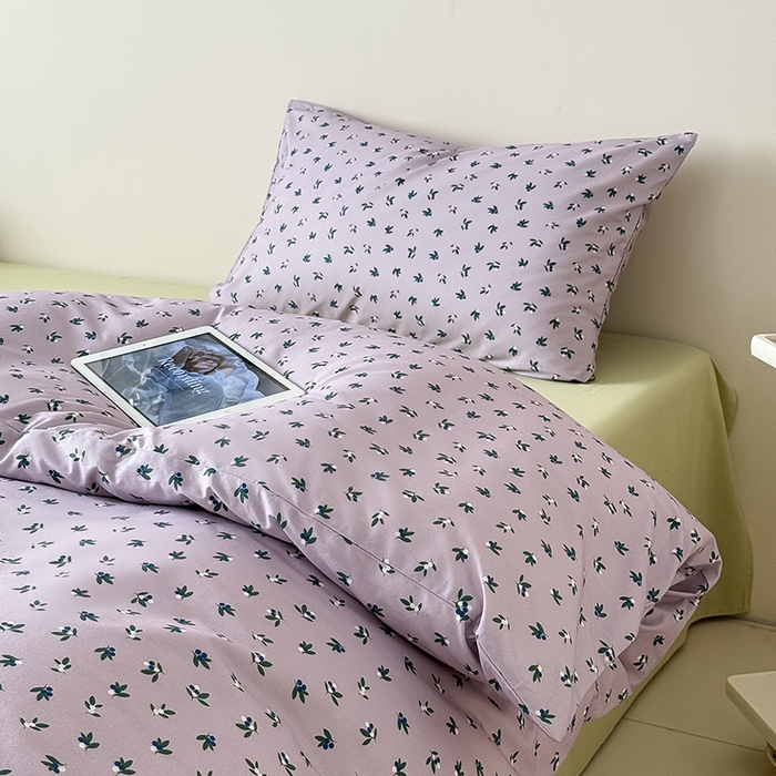 91家纺网 家纺一手货源 找家纺 Mr.pig猪先生水洗棉 2025新款小清新全棉四件套 花野