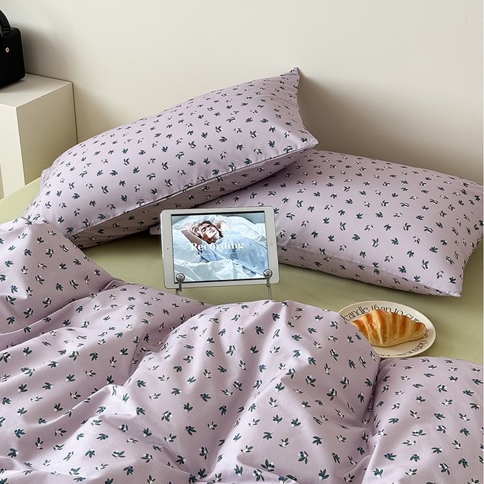 91家纺网 家纺一手货源 找家纺 Mr.pig猪先生水洗棉 2025新款小清新全棉四件套 花野