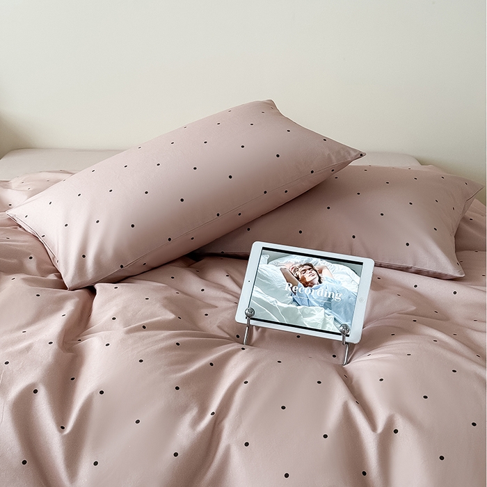 91家纺网 家纺一手货源 找家纺 Mr.pig猪先生水洗棉 2025新款小清新全棉四件套 栗子波点