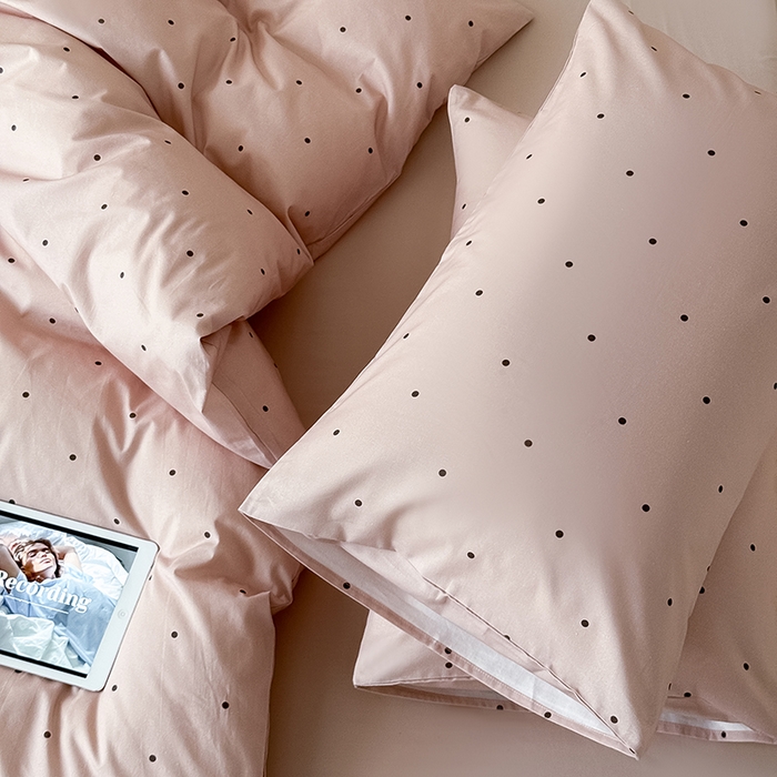 91家纺网 家纺一手货源 找家纺 Mr.pig猪先生水洗棉 2025新款小清新全棉四件套 栗子波点