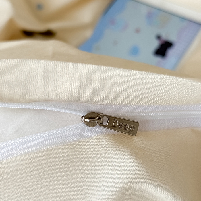 91家纺网 家纺一手货源 找家纺 Mr.pig猪先生水洗棉 2025新款小清新全棉四件套 萌兔