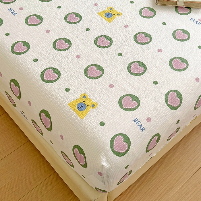 91家纺网 家纺一手货源 找家纺 （总）恬澳家纺 2025新款A类印花泡泡棉床笠-场景二