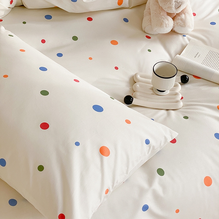 91家纺网 家纺一手货源 找家纺 Mr.pig猪先生水洗棉 2025新款小清新全棉四件套 甜甜圈