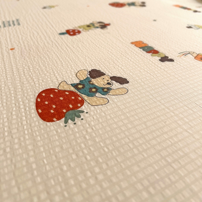 91家纺网 家纺一手货源 找家纺 恬澳家纺 2025新款A类印花泡泡棉床笠-场景二 布丁狗