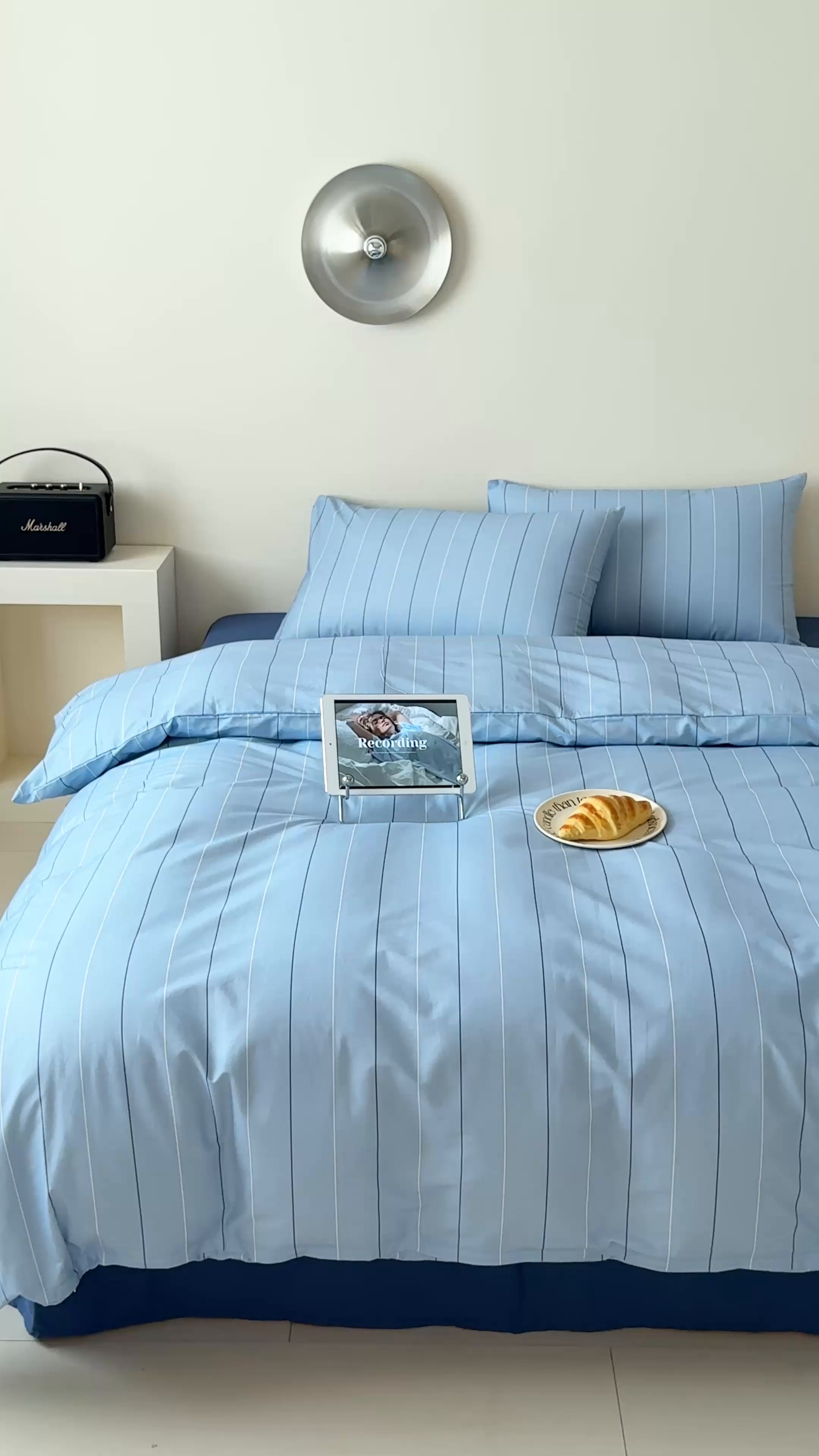 91家纺网 家纺一手货源 找家纺 Mr.pig猪先生水洗棉 2025新款小清新全棉四件套 星觅-竖条