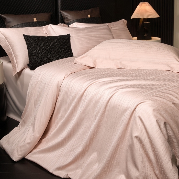 91家纺网 家纺一手货源 找家纺 （总）舒慕家纺 2025新款亲肤舒适高端100S长绒棉纯棉银丝提花四件套