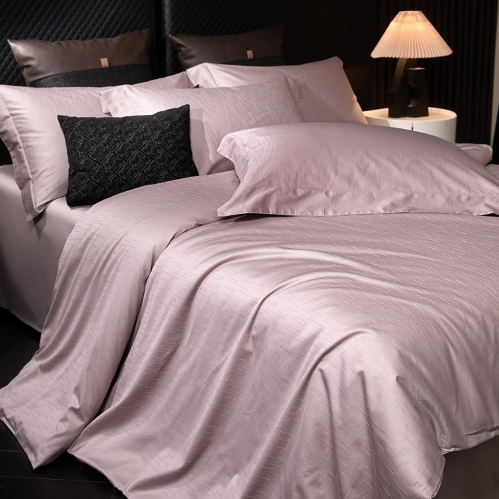 91家纺网 家纺一手货源 找家纺 （总）舒慕家纺 2025新款亲肤舒适高端100S长绒棉纯棉银丝提花四件套