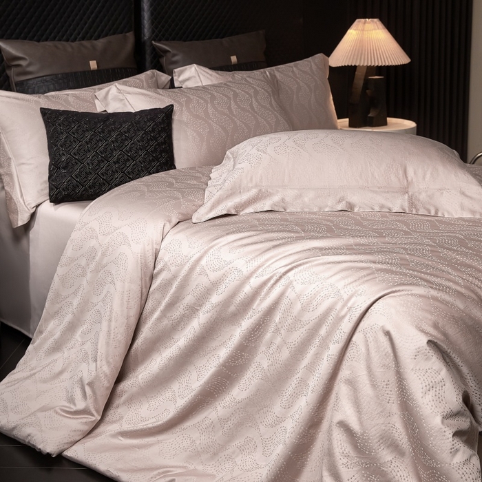 91家纺网 家纺一手货源 找家纺 （总）舒慕家纺 2025新款亲肤舒适高端100S长绒棉纯棉银丝提花四件套