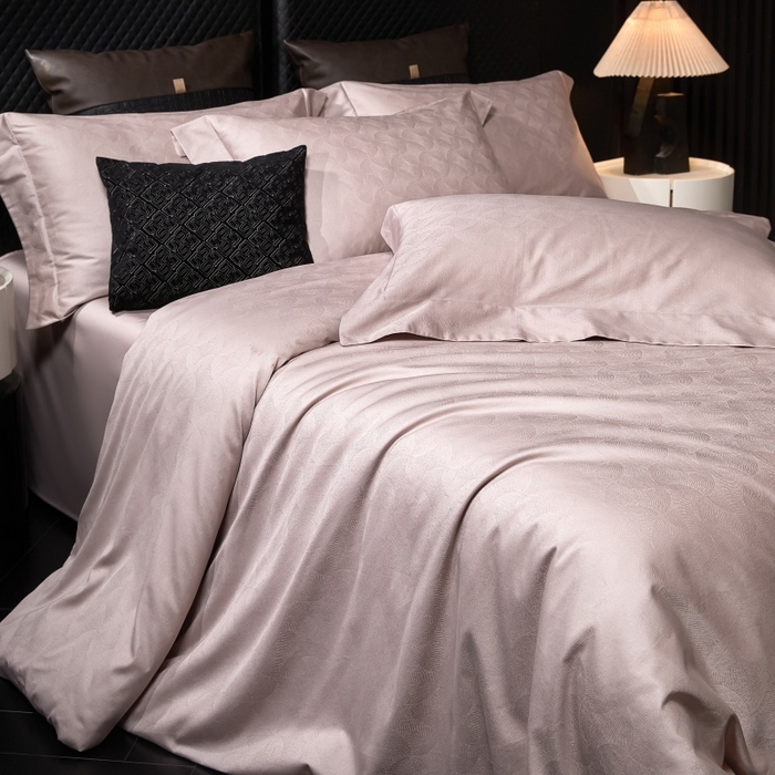 91家纺网 家纺一手货源 找家纺 （总）舒慕家纺 2025新款亲肤舒适高端100S长绒棉纯棉银丝提花四件套