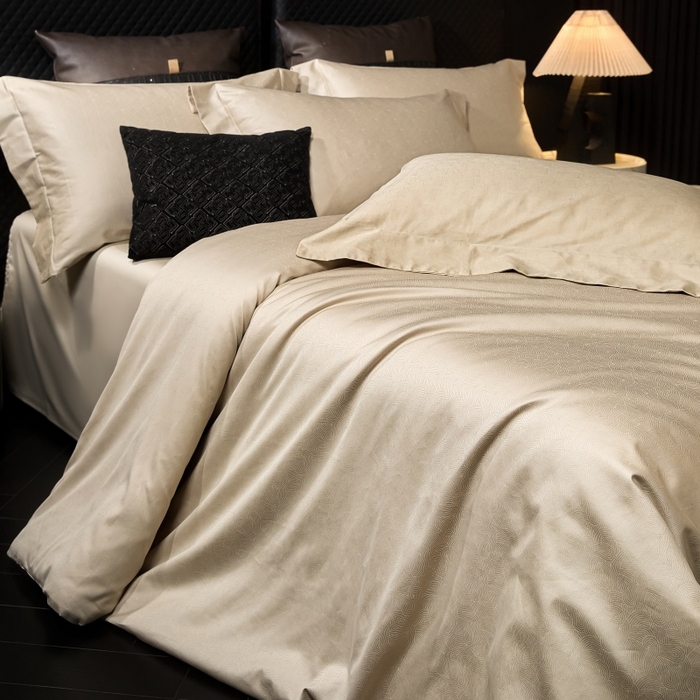 91家纺网 家纺一手货源 找家纺 （总）舒慕家纺 2025新款亲肤舒适高端100S长绒棉纯棉银丝提花四件套