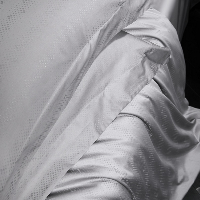 91家纺网 家纺一手货源 找家纺 舒慕家纺 2025新款亲肤舒适高端100S长绒棉纯棉银丝提花四件套 爱格091