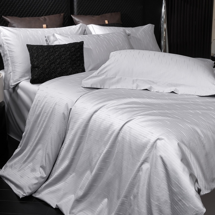 舒慕家纺 2025新款亲肤舒适高端100S长绒棉纯棉银丝提花四件套 简一099