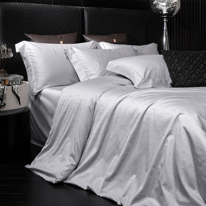 91家纺网 家纺一手货源 找家纺 舒慕家纺 2025新款亲肤舒适高端100S长绒棉纯棉银丝提花四件套 简一099