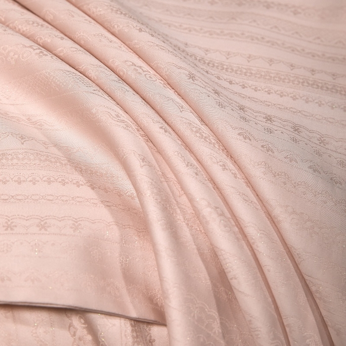 91家纺网 家纺一手货源 找家纺 舒慕家纺 2025新款亲肤舒适高端100S长绒棉纯棉银丝提花四件套 若初016