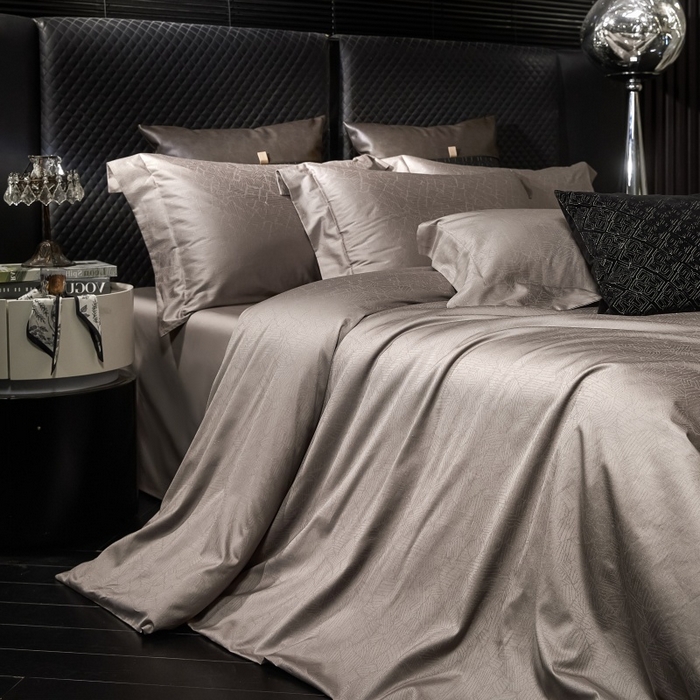 91家纺网 家纺一手货源 找家纺 舒慕家纺 2025新款亲肤舒适高端100S长绒棉纯棉银丝提花四件套 一往情深088