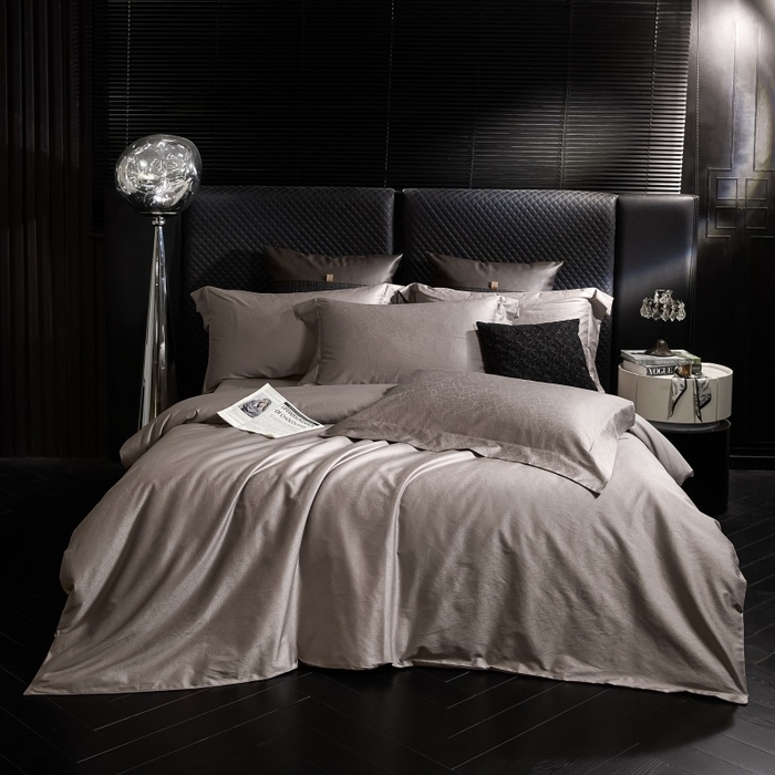 91家纺网 家纺一手货源 找家纺 舒慕家纺 2025新款亲肤舒适高端100S长绒棉纯棉银丝提花四件套 一往情深088