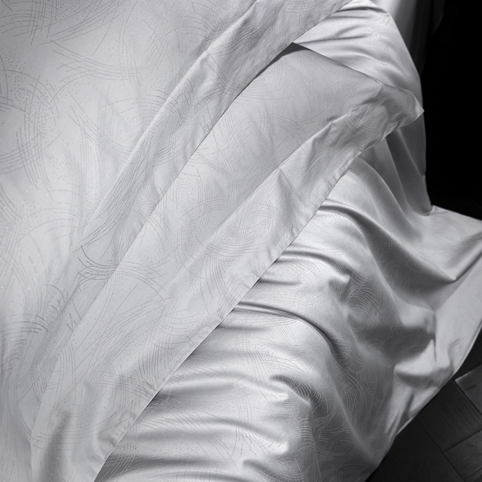 91家纺网 家纺一手货源 找家纺 舒慕家纺 2025新款亲肤舒适高端100S长绒棉纯棉银丝提花四件套 以沫092