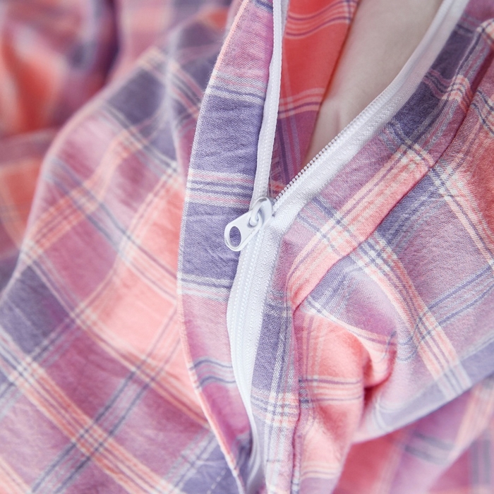 91家纺网 家纺一手货源 找家纺 缦彩 2025新款纯棉水洗棉床裙床罩单件全棉防滑防尘保护套床单三件套 扶摇粉