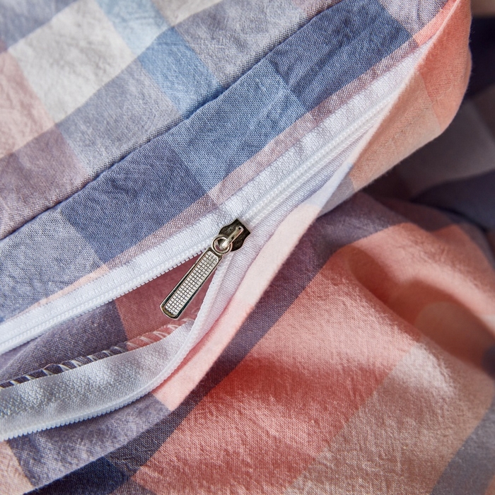 91家纺网 家纺一手货源 找家纺 缦彩 2025新款纯棉水洗棉床裙床罩单件全棉防滑防尘保护套床单三件套 欧风粉