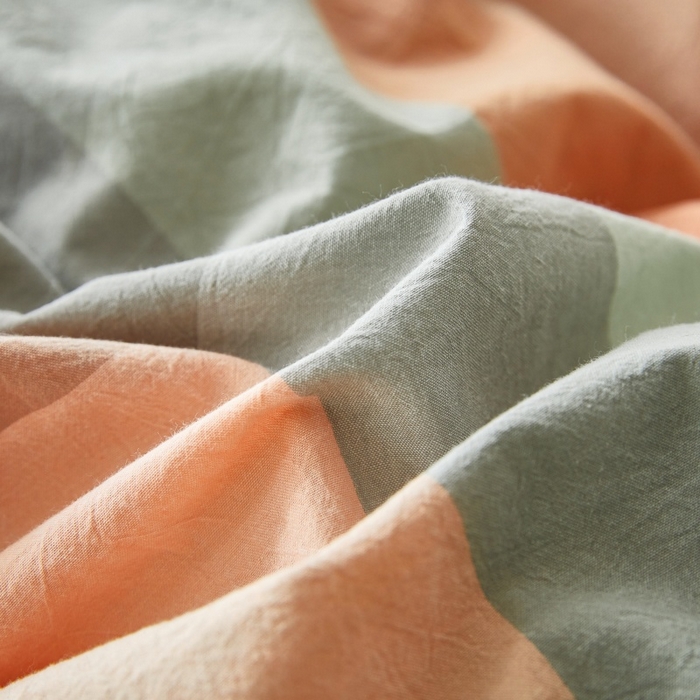 91家纺网 家纺一手货源 找家纺 缦彩 2025新款纯棉水洗棉床裙床罩单件全棉防滑防尘保护套床单三件套 奇兰灰