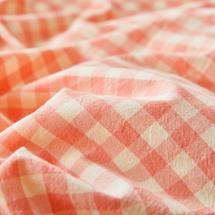 91家纺网 家纺一手货源 找家纺 缦彩 2025新款纯棉水洗棉床裙床罩单件全棉防滑防尘保护套床单三件套 深情桔