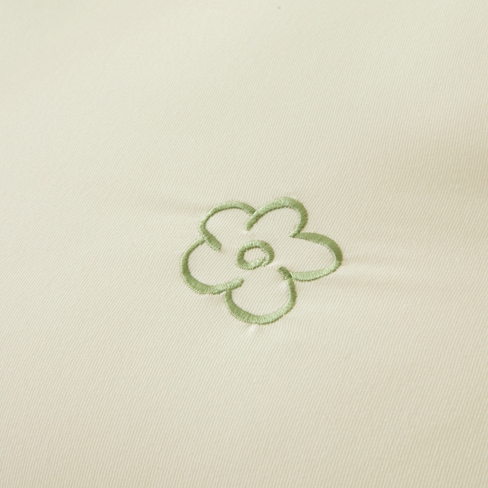 91家纺网 家纺一手货源 找家纺 维洋家纺 2025新款双层纱云感刺绣大豆被被子被芯 奶油绿花朵