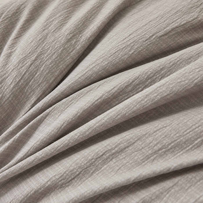 91家纺网 家纺一手货源 找家纺 维洋家纺 2025新款泡泡纱大豆被被子被芯 米黄+月影灰