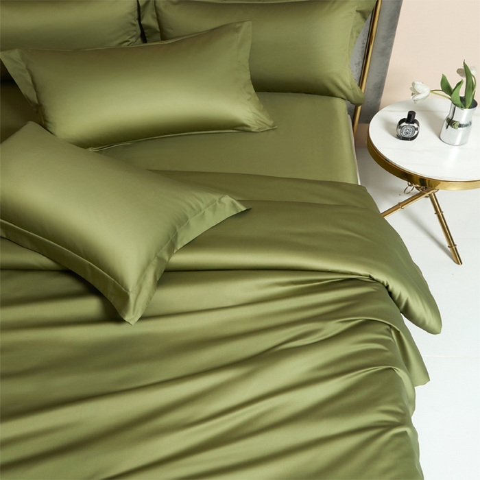 91家纺网 家纺一手货源 找家纺 （总）柔觉家纺 2025新款100支长绒棉A类纯色双拼素色全棉四件套