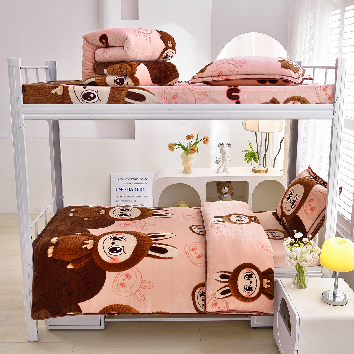 91家纺网 家纺一手货源 找家纺 绒品荟家纺 2025新款加厚牛奶绒三件套金貂绒法莱绒冬季床单款床笠款学生宿舍单人三件套经典拉布布