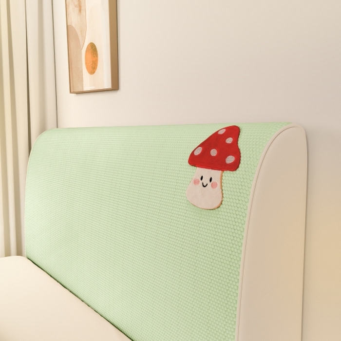 91家纺网 家纺一手货源 找家纺 沐沐家纺 2026新款亲肤舒适冰豆豆床头罩 草青