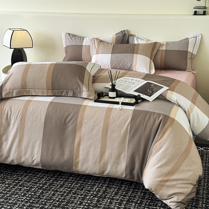 91家纺网 家纺一手货源 找家纺 遇安家纺 2025新款加厚全棉生态磨毛印花四件套 格洛尔