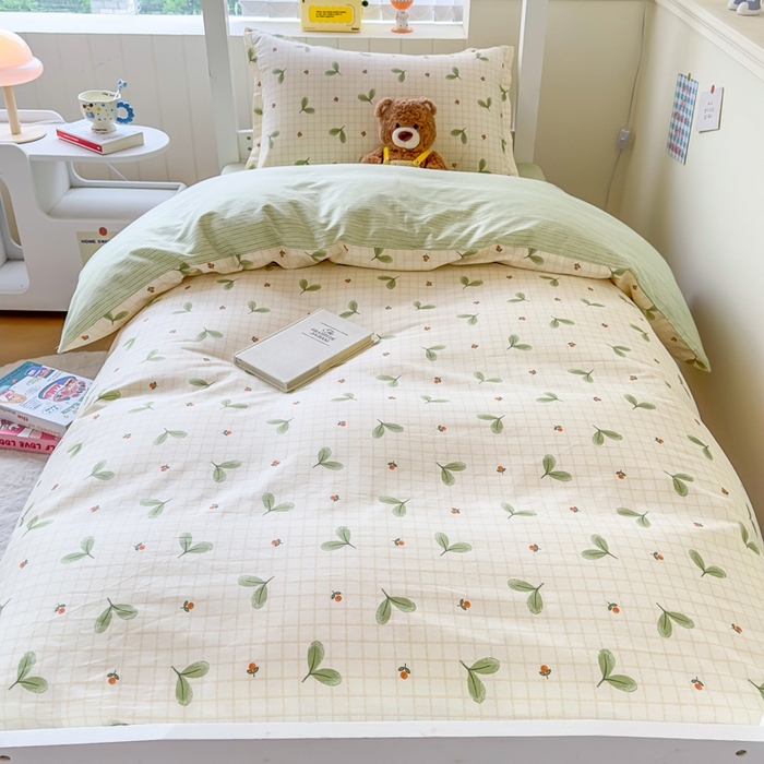 91家纺网 家纺一手货源 找家纺 （总）鑫宇 2025新款全棉纯棉13372宽幅学生上下铺三件套