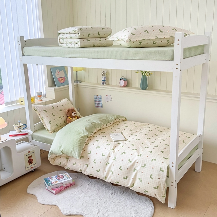 91家纺网 家纺一手货源 找家纺 （总）鑫宇 2025新款全棉纯棉13372宽幅学生上下铺三件套