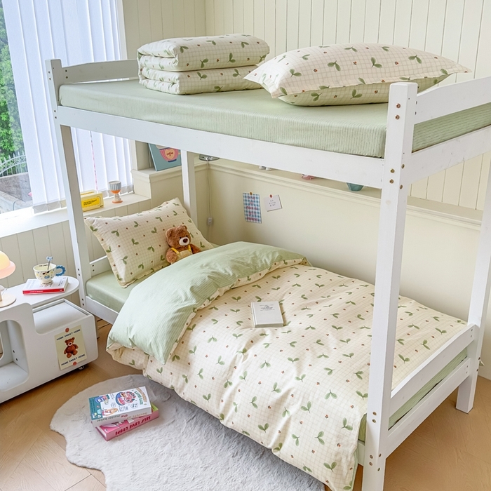 91家纺网 家纺一手货源 找家纺 （总）鑫宇 2025新款全棉纯棉13372宽幅学生上下铺三件套