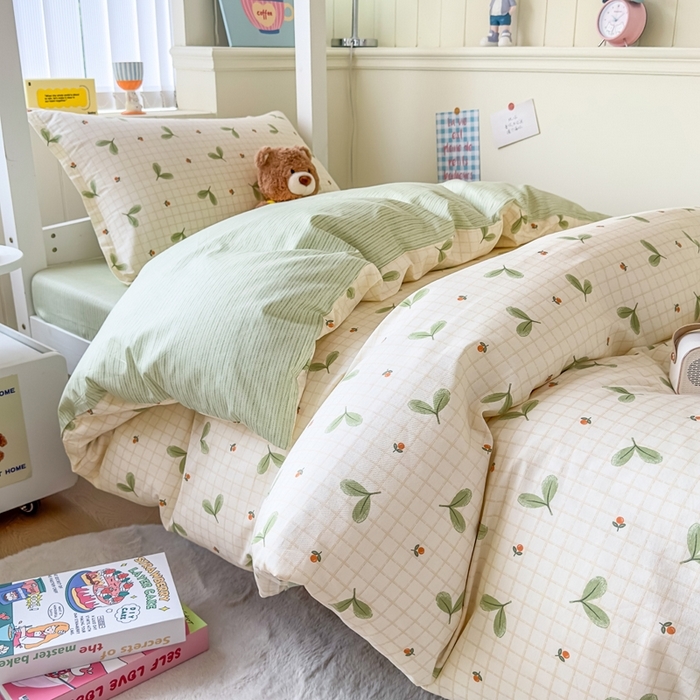 91家纺网 家纺一手货源 找家纺 （总）鑫宇 2025新款全棉纯棉13372宽幅学生上下铺三件套