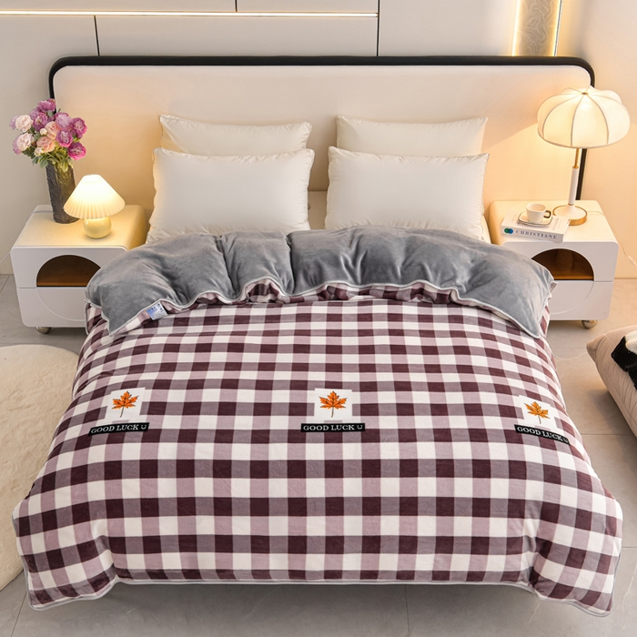 91家纺网 家纺一手货源 找家纺 （总）梦宴2025新款冬季牛奶绒加厚保暖床裙款法兰绒珊瑚绒四件套床上用品--牛奶绒单被套