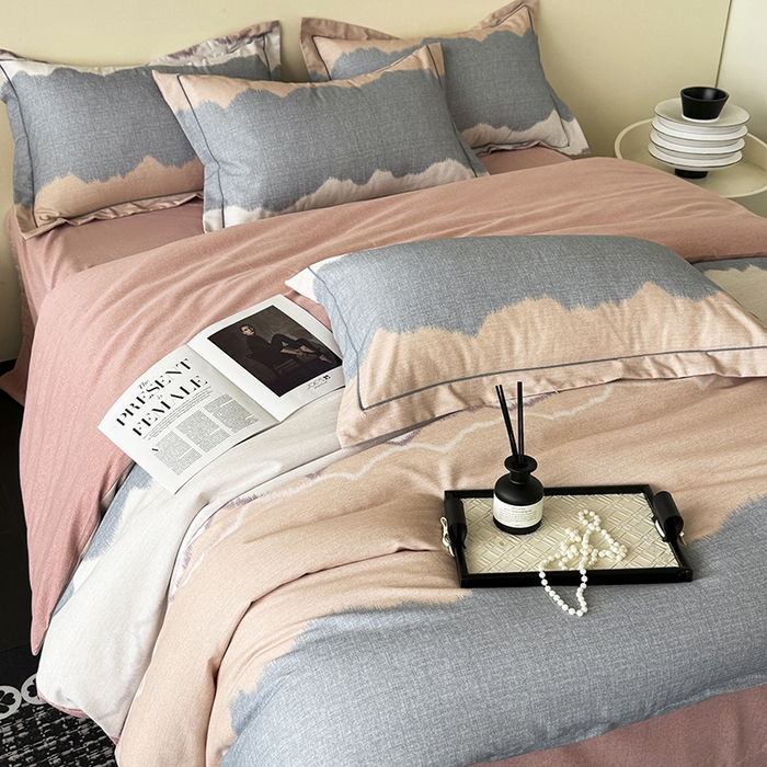 91家纺网 家纺一手货源 找家纺 遇安家纺 2025新款加厚全棉生态磨毛印花四件套 艺海