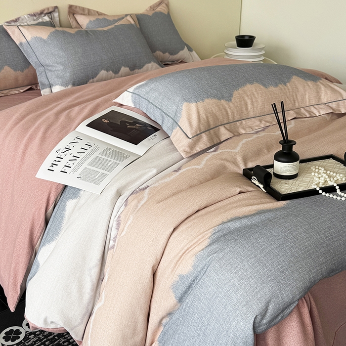 91家纺网 家纺一手货源 找家纺 遇安家纺 2025新款加厚全棉生态磨毛印花四件套 艺海