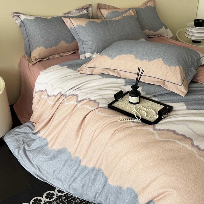 91家纺网 家纺一手货源 找家纺 遇安家纺 2025新款加厚全棉生态磨毛印花四件套 艺海