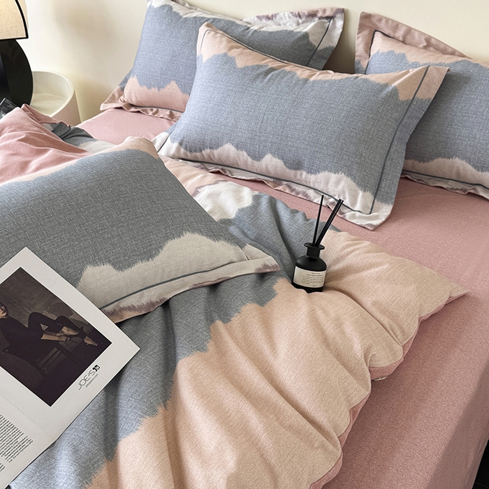 91家纺网 家纺一手货源 找家纺 遇安家纺 2025新款加厚全棉生态磨毛印花四件套 艺海