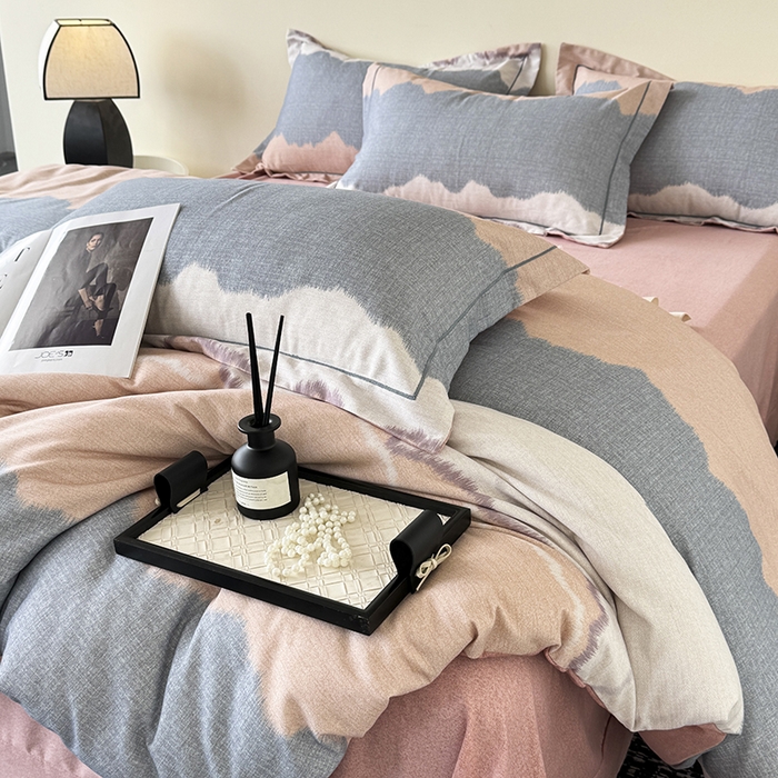 91家纺网 家纺一手货源 找家纺 遇安家纺 2025新款加厚全棉生态磨毛印花四件套 艺海