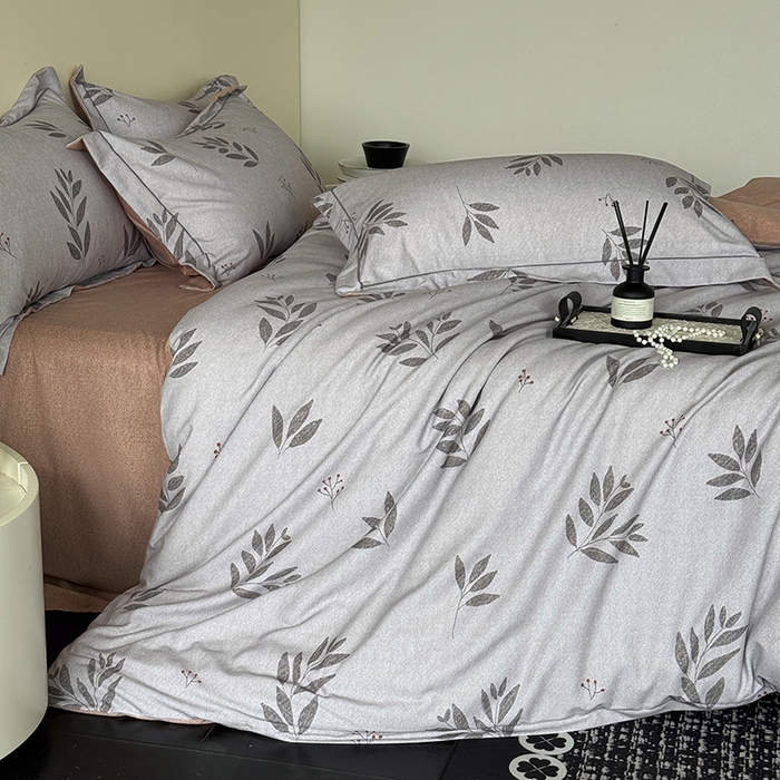 91家纺网 家纺一手货源 找家纺 遇安家纺 2025新款加厚全棉生态磨毛印花四件套 叶韵