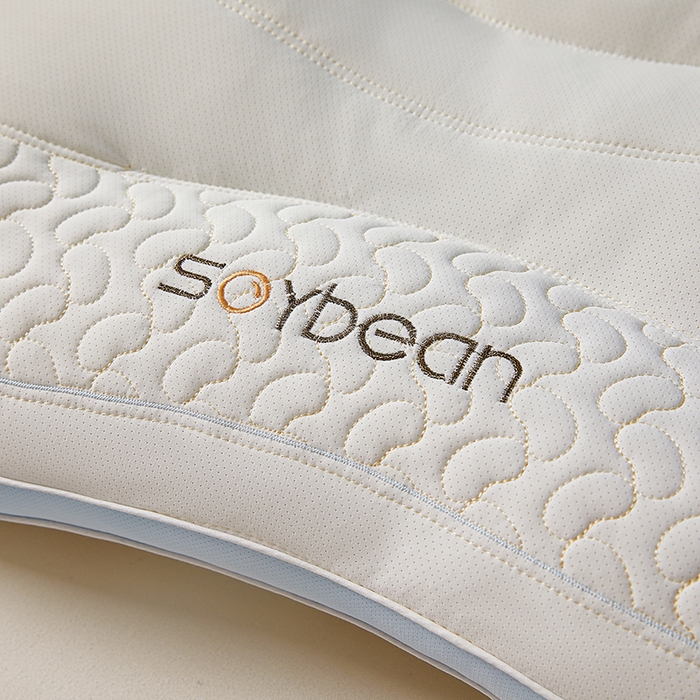 91家纺网 家纺一手货源 找家纺 鼎晟纺 2025新款鸟眼功能面料亲子护颈大豆枕儿童枕学生枕护颈椎枕枕头枕芯 米色