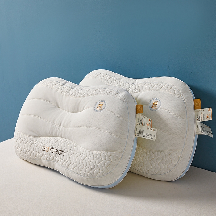 91家纺网 家纺一手货源 找家纺 （总）鼎晟纺 2025新款鸟眼功能面料亲子护颈大豆枕儿童枕学生枕护颈椎枕枕头枕芯