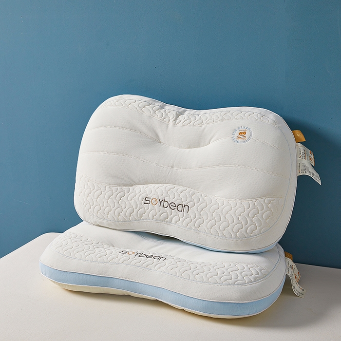 91家纺网 家纺一手货源 找家纺 （总）鼎晟纺 2025新款鸟眼功能面料亲子护颈大豆枕儿童枕学生枕护颈椎枕枕头枕芯