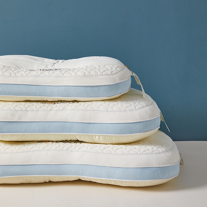 91家纺网 家纺一手货源 找家纺 （总）鼎晟纺 2025新款鸟眼功能面料亲子护颈大豆枕儿童枕学生枕护颈椎枕枕头枕芯