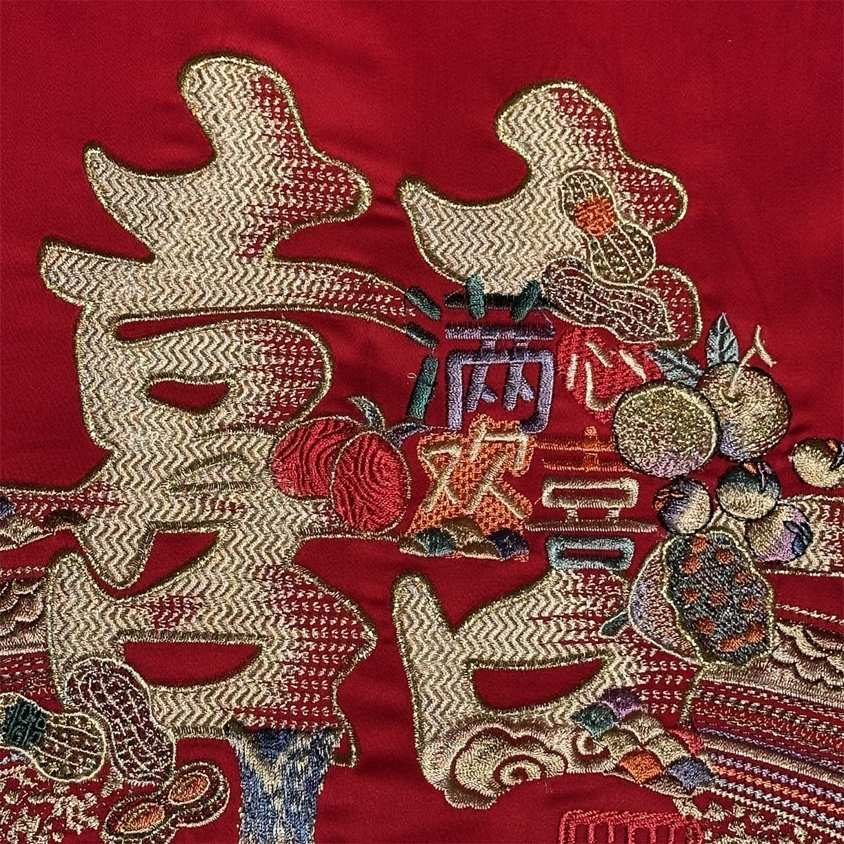 91家纺网 家纺一手货源 找家纺 （总）美娘阁 2025新款长绒棉全棉贡缎提花款新中式古典韵味精美刺绣婚庆四件套-系列二