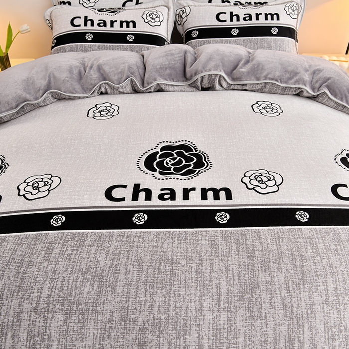 91家纺网 家纺一手货源 找家纺 （总 ）梦宴 2025新款冬季牛奶绒加厚保暖床裙款法兰绒珊瑚绒四件套床上用品