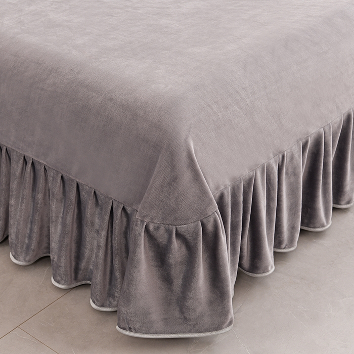 91家纺网 家纺一手货源 找家纺 （总 ）梦宴 2025新款冬季牛奶绒加厚保暖床裙款法兰绒珊瑚绒四件套床上用品